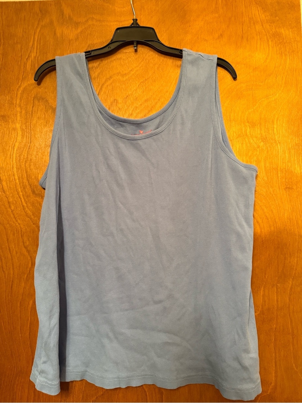 Woman Within Light Blue Scoop Neck Tank Top